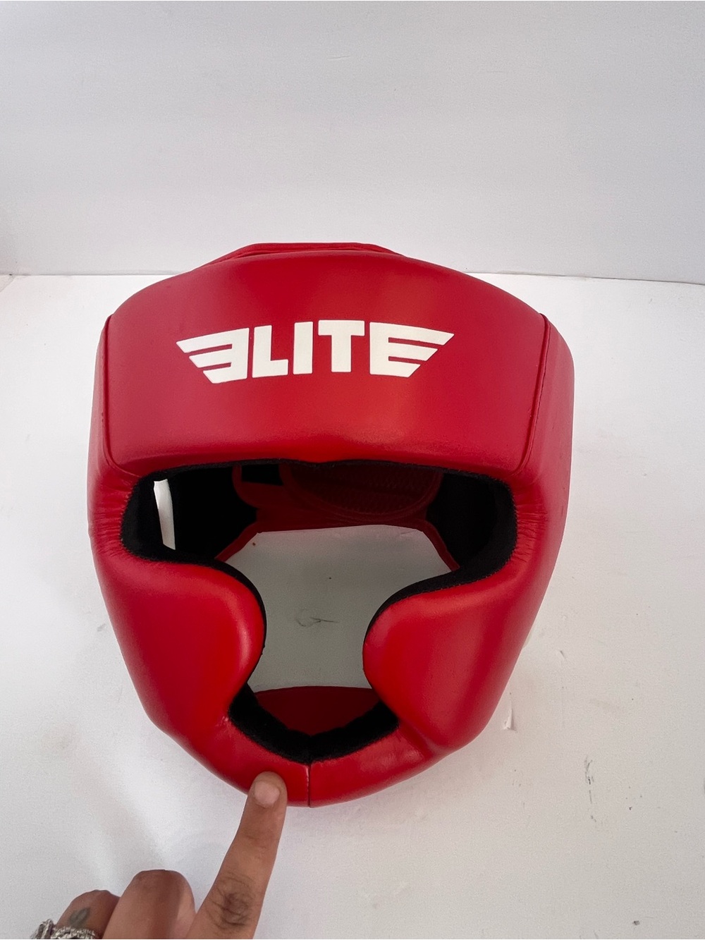 Elite Sports 'Embrace The Pain' Red Boxing Headgear